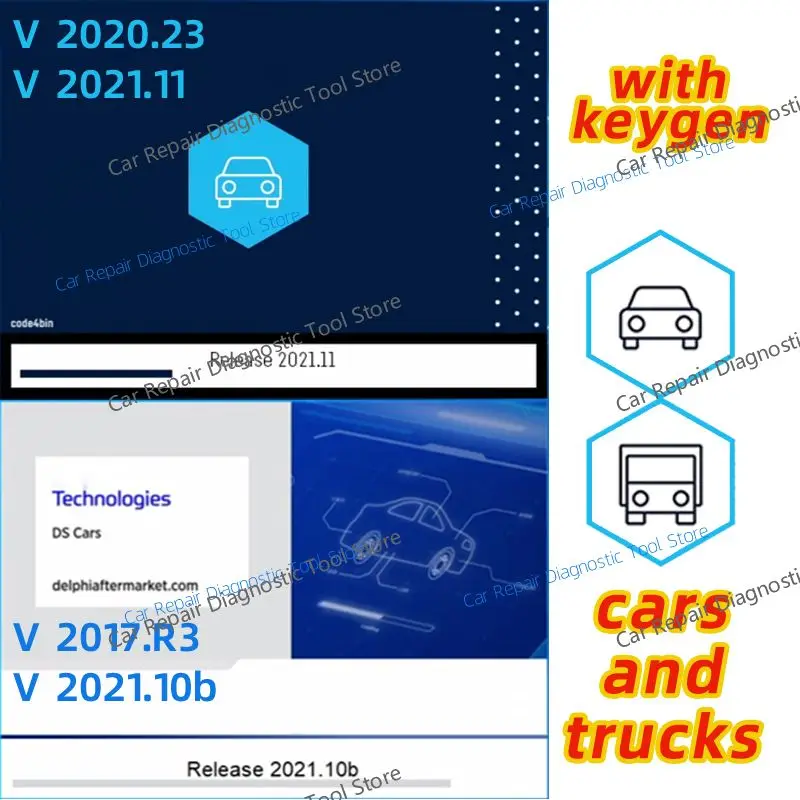 2024 El más nuevo software de diagnóstico de automóvil Delphis 2021.10b autocom 2021.23 con keygen ​ Enlace de descarga en inglés, Cesky, español y francés