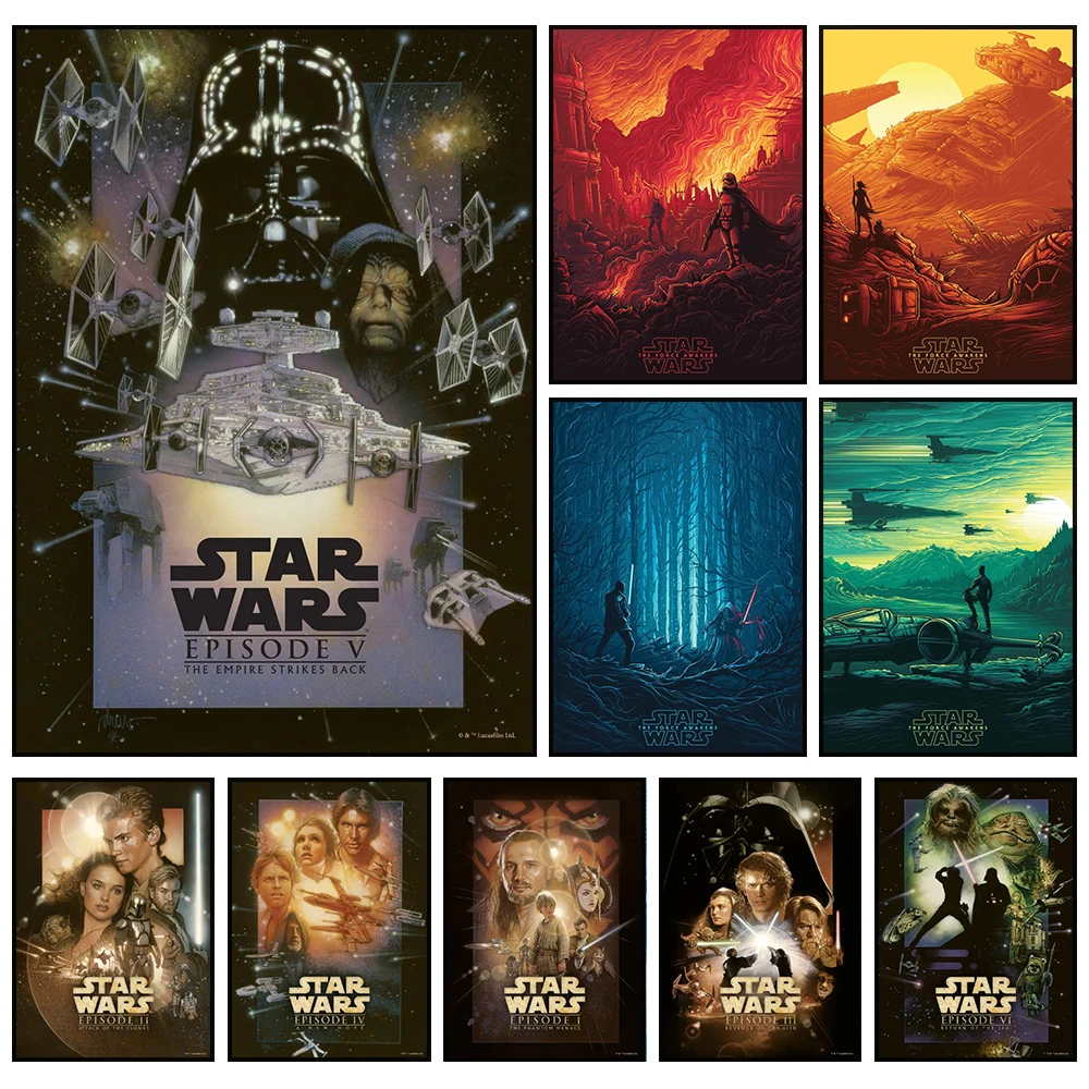 Chiến Tranh Giữa Các Vì Sao Vải Trang Trí Tranh Disney Phim Nghệ Thuật Tranh Tường Retro Poster Nhà Hiện Đại Trang Trí Tường Tặng Và In Ấn Thẩm Mỹ
