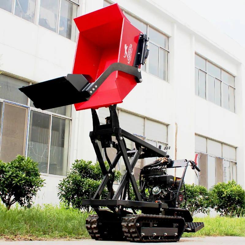 Factory Price Crawler Dumper 500kg Small WheelBarrow Farm Tracked Mini Dump Truck Self Loading Hydraulic Mini Dumper Customized