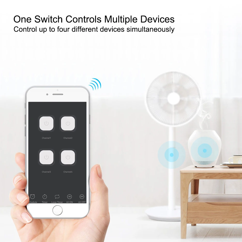 Módulo de interruptor inteligente Wifi, relé Tuya de 4 canales, 7-32/110-220V, receptor de Motor de luz, aplicación remota Smart Life, Control para funciona con Alexa