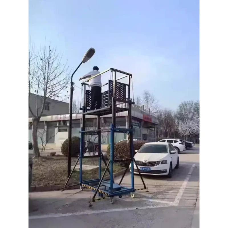 New mobile lifting platform electric scaffolding indoor outdoor decoration high-altitude work site folding disassembling