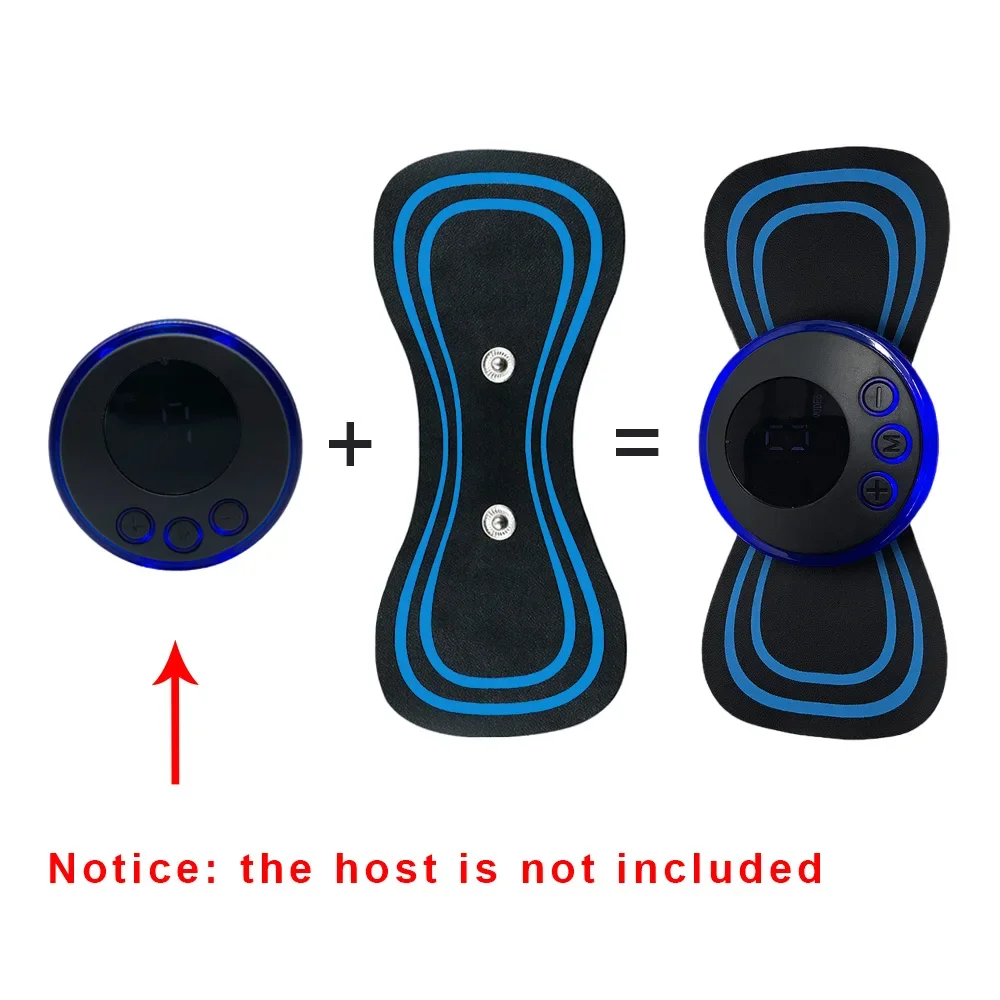 10PCS แบบพกพามินิไฟฟ้าคอกลับนวดนวดปากมดลูก Patch Stimulator นวด Patch เปลี่ยน Patch