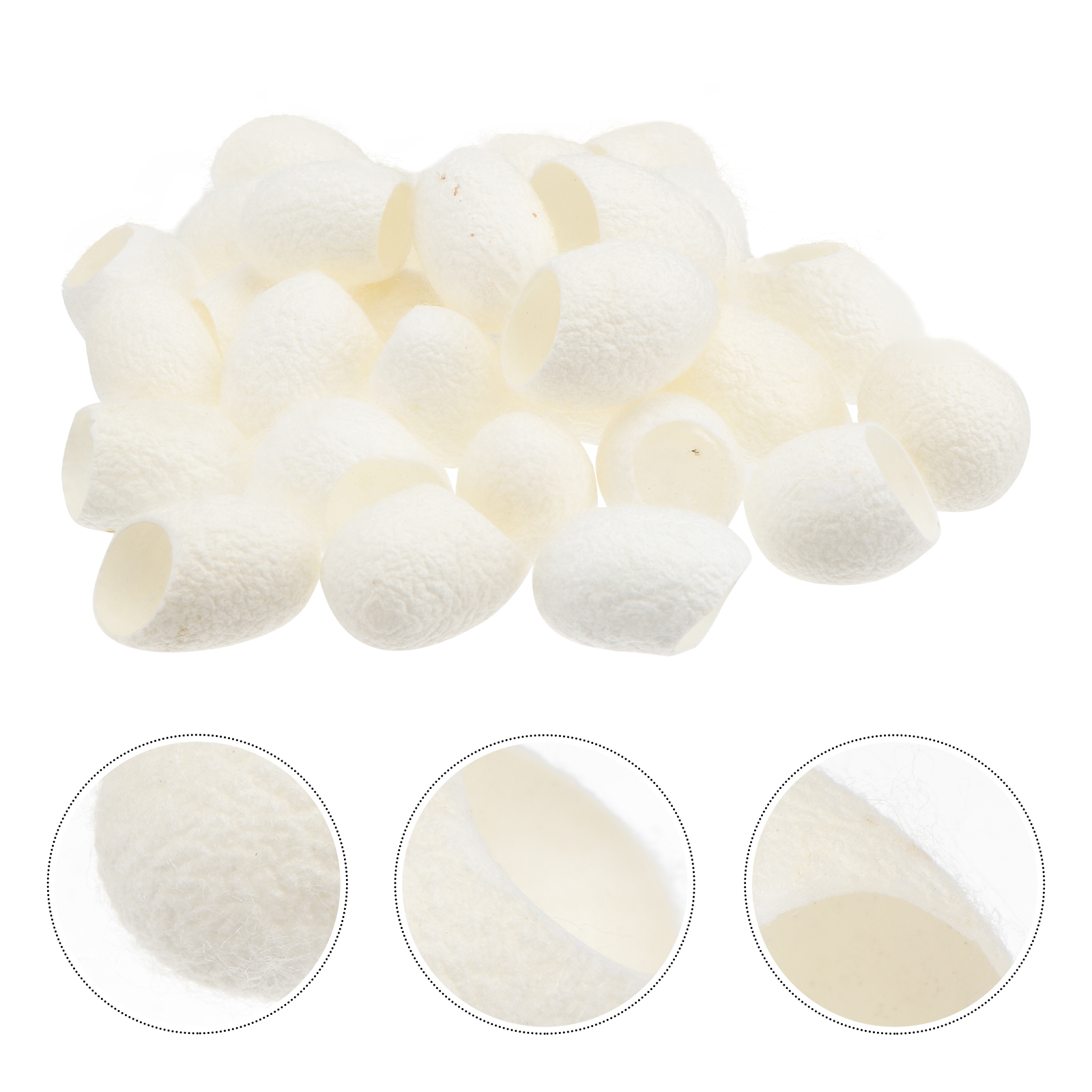  100 Pcs Natural Silk Ball Face Scrubber Skin Spatula Pore Cleaner Care Facial Exfoliating White Silkworm Unprocessed Scraper