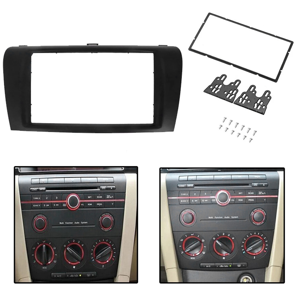 2din Auto Stereo Radio Dvd Fascia Fascias Dash Panel Plaatversiering Set Frame Cover Voor Mazda 3 Axela 2004-2007 2008 2009