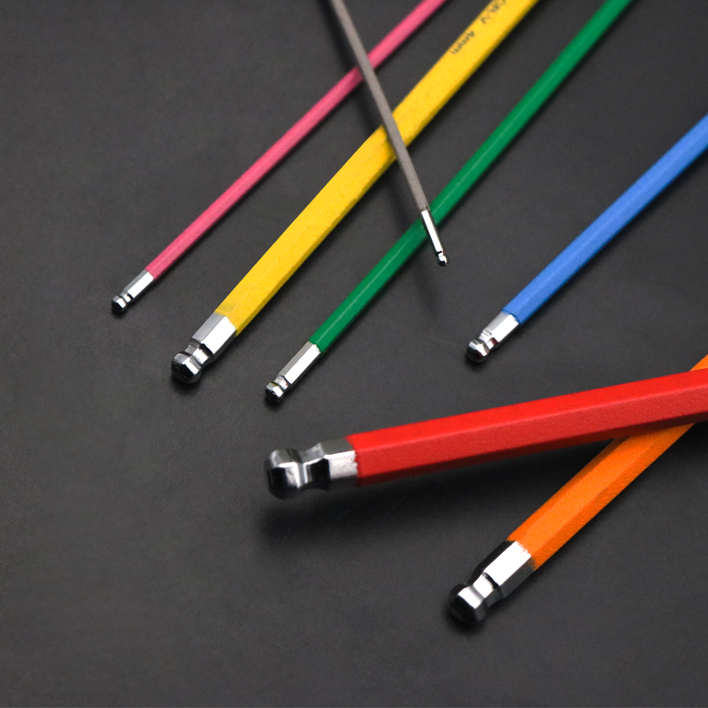 7Pcs Bicycle Hex Key Set Colorful Hexagon Spanner Flat Ball Opening Wrench MTB Road Bike Repair Tool Kit 1.5/2/2.5/3/4/5/6mm