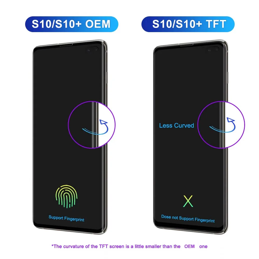 Con marco para Samsung Galaxy S10 Plus S10 + G975 G975F pantalla Lcd pantalla táctil Digital para Samsung Galaxy S10 G973F montaje