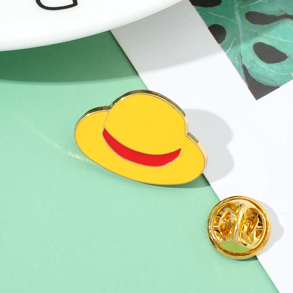 Broche de una pieza, mono de dibujos animados de Anime D. Mochila con calavera de Luffy, accesorios de ropa, alfileres de solapa esmaltados de aleación, insignia