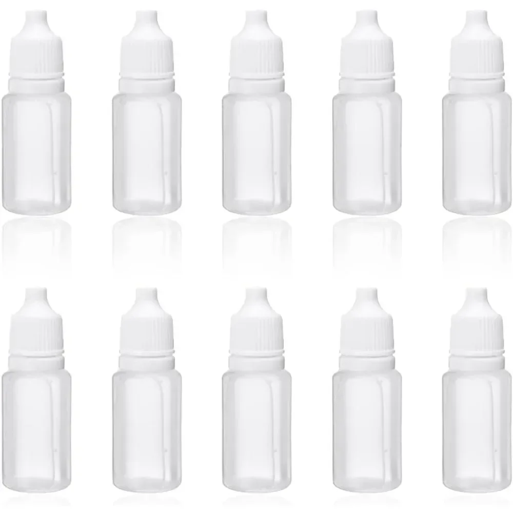 아이 액체 스포이드 리필 병, 빈 플라스틱 압착 가능 페인트, DIY 용기, 3ML, 5ML, 10ML, 15ML, 20ML, 30ML, 50ML, 10 개
