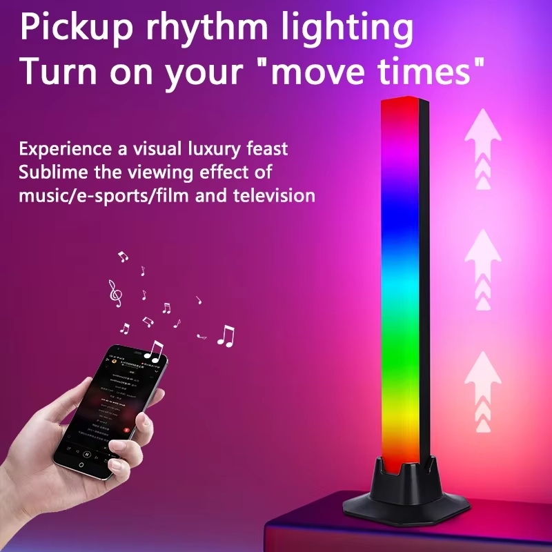 USB LED Light Bar RGB Color Changing TV Backlight Remote Symphony Atmosphere Light Strips Music Rhythm Ambient Pickup Lamp Decor
