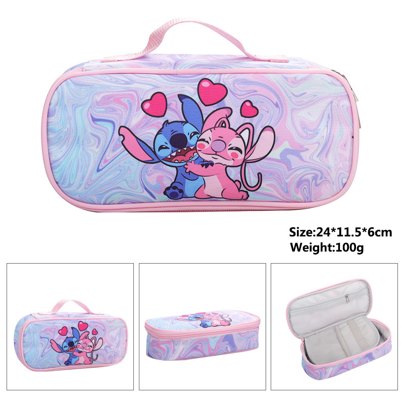 Stitch กระเป๋านักเรียนประถมเด็กการ์ตูนเด็กชายหญิงอะนิเมะ Kawaii การ์ตูนโรงเรียนกระเป๋า Mochila เด็กของขวัญ
