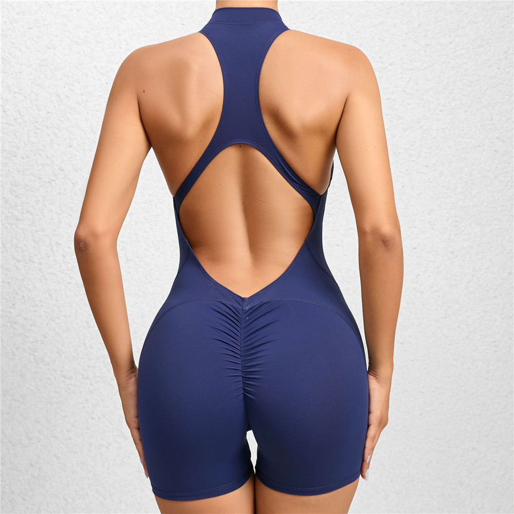 2025 Pad Deep V-chándal para mujer, conjunto de Yoga, mono de una pieza, entrenamiento, Legging deportivo, gimnasio, traje activo, ropa de ejercicio XP301