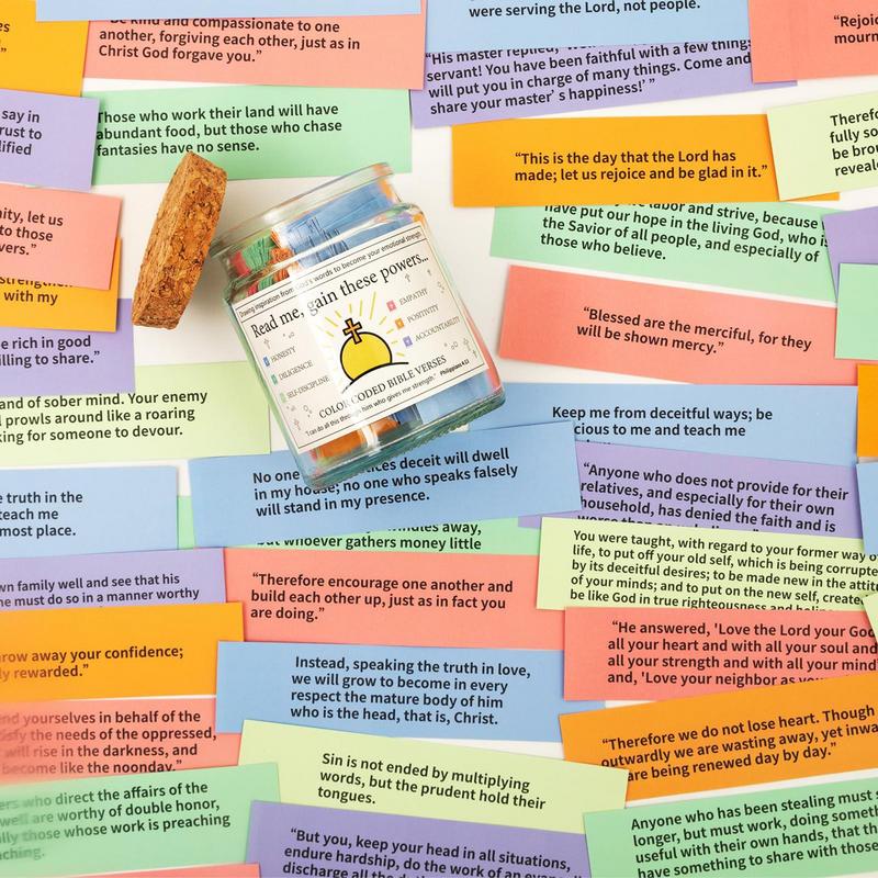 Verschiedene Stimmungen, Bibelnotizen, handgefertigt, christlich, bunt, Bibelglas, Glas, beste Wünsche, Notizen, Andachtsnotizen, Glas, Bibelglas