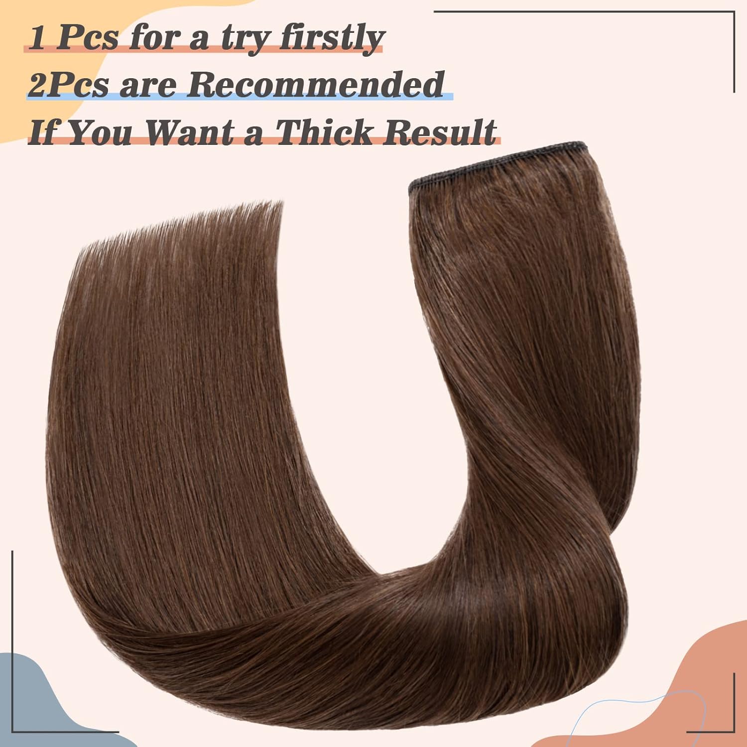 Clip droit d'os dans les Extensions de cheveux 100% cheveux humains 5 Clips 3/4 pleine tête une pièce pince dans les Extensions de cheveux humains pour les femmes
