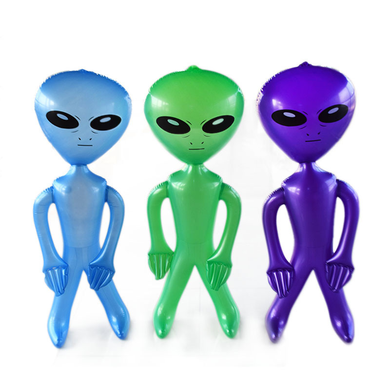 1pc Inflatable Alien Toy PVC Alien Model Theme Party Decorative Props Indoor Outdoor Festival Decoration