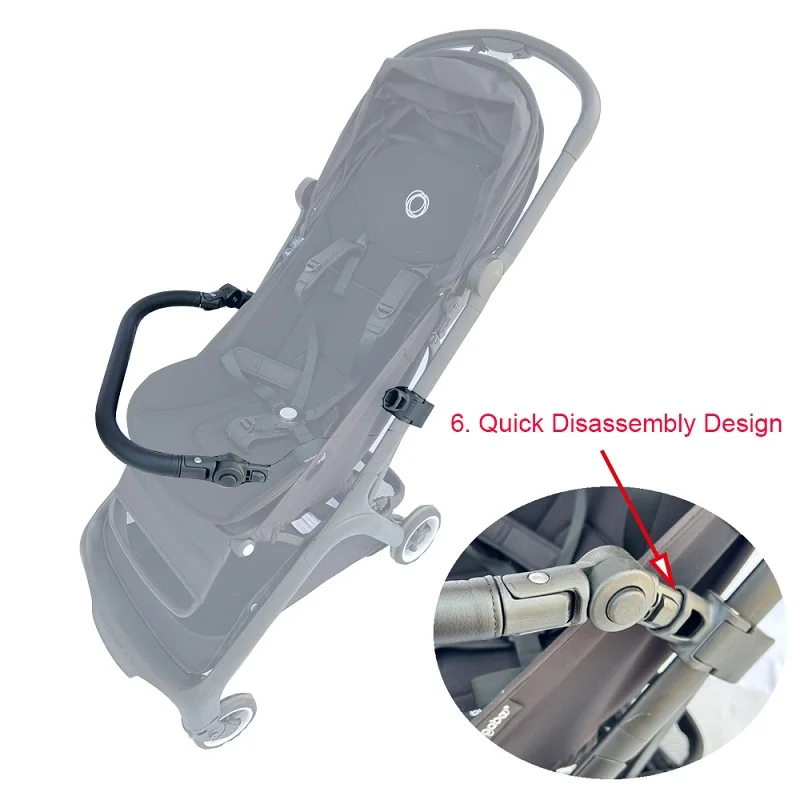 Accesorios para cochecito de bebé, barra de parachoques, mango de reposabrazos, barra transversal Compatible con cochecito Bugaboo Butterfly