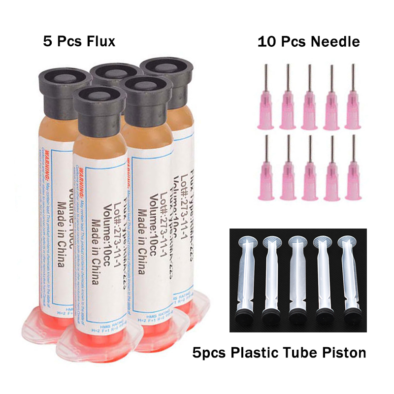 10cc Flux Soldering Solder Paste RMA223 RMA-223 Soldering Grease with Needle for Computer Chips LED BGA SMD PGA PCB Repair Tools