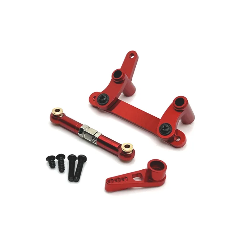SCY 16101 16102 16103 16104 16106 16201 Metal Steering Assembly and Servo Arm Link Rod 1/16 RC Car Upgrade Parts Accessories