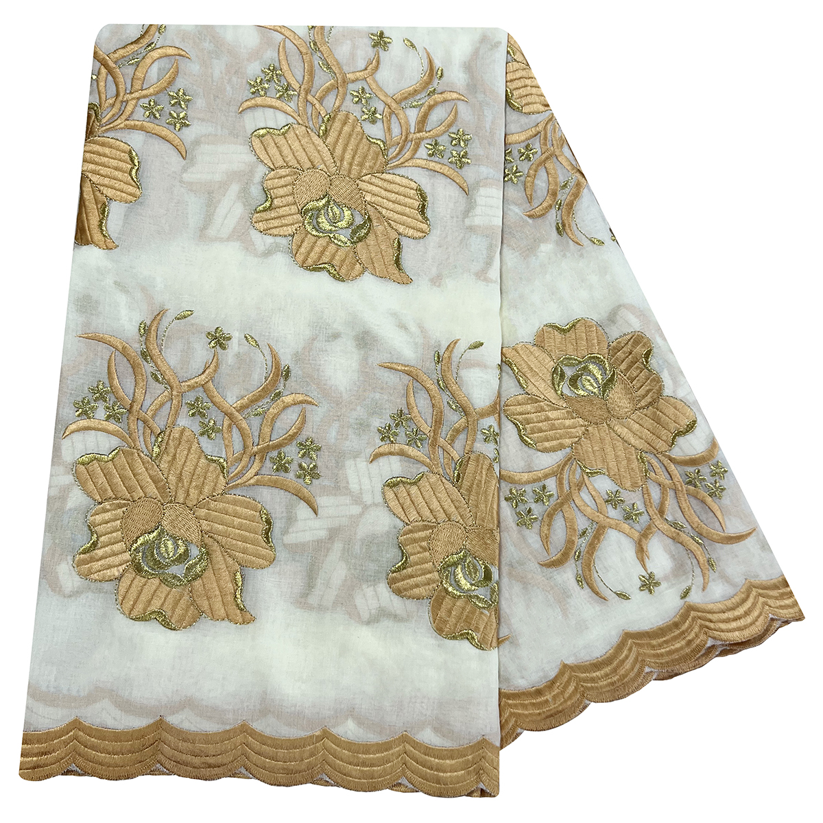 Hochwertiger, 100 % Baumwollstoff, Rayon-Baumwollfaden, bestickter Schal, afrikanische Frauen, Hijab, muslimischer Schal, Dubai, ausgezeichneter Stil