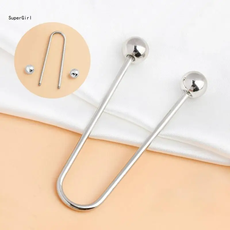 อเนกประสงค์เกลียวโลหะ Clasps คู่หัวเข็มกลัด 2 ชิ้นชุดเสื้อผ้า Fixing ปุ่มคลิปสำหรับงานปาร์ตี้และสำนักงานสวมใส่ J78E