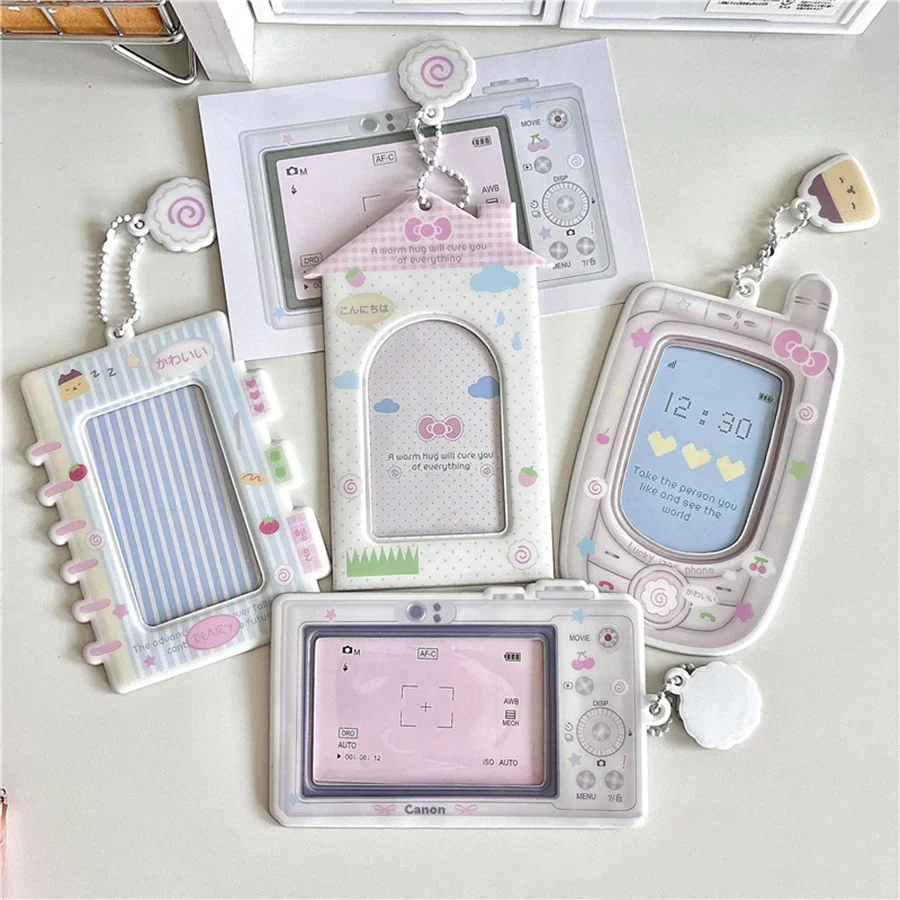 Copri carta in PVC Telefono cellulare Fotocamera Fan Star Love Beans Piccola carta Collezione di carte per campus Ciondolo per display
