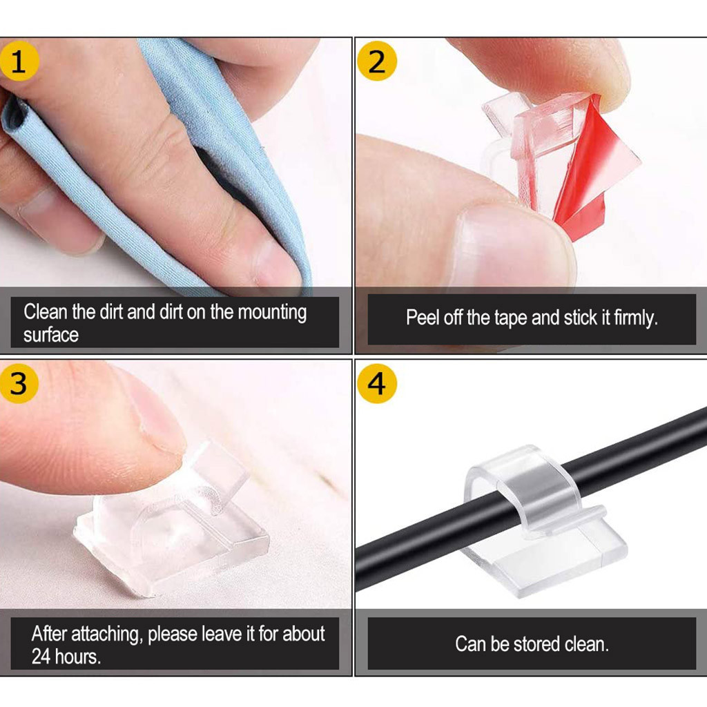 10/20/50 個ケーブルオーガナイザークリップワイヤーワインダーホルダープロテクター USB ケーブル管理粘着フックデスククランプホームオフィス用