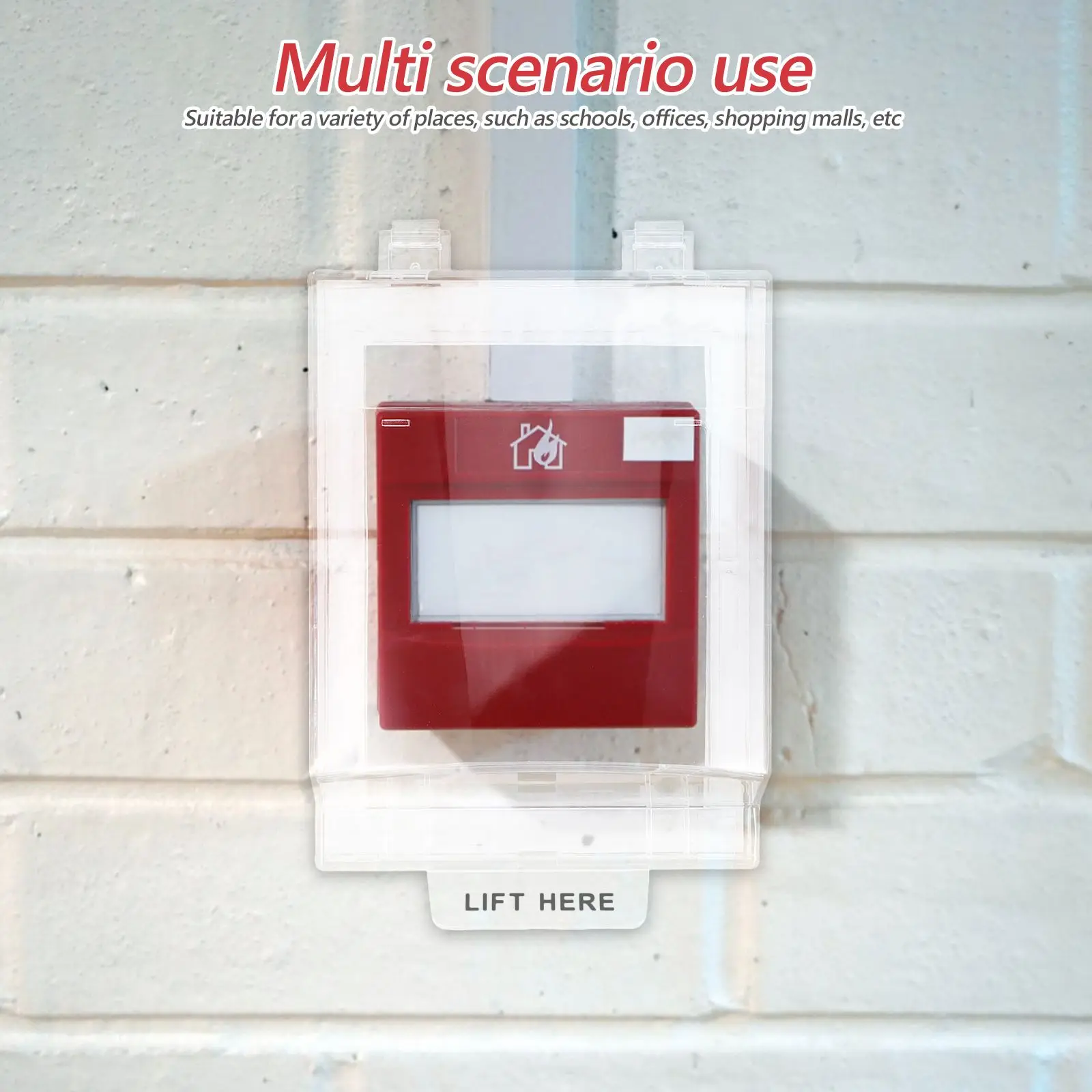 Manual Call Point Protector Emergency Stop Button Cover Push Switch Guard Plastic Material Easy Installation Indoor
