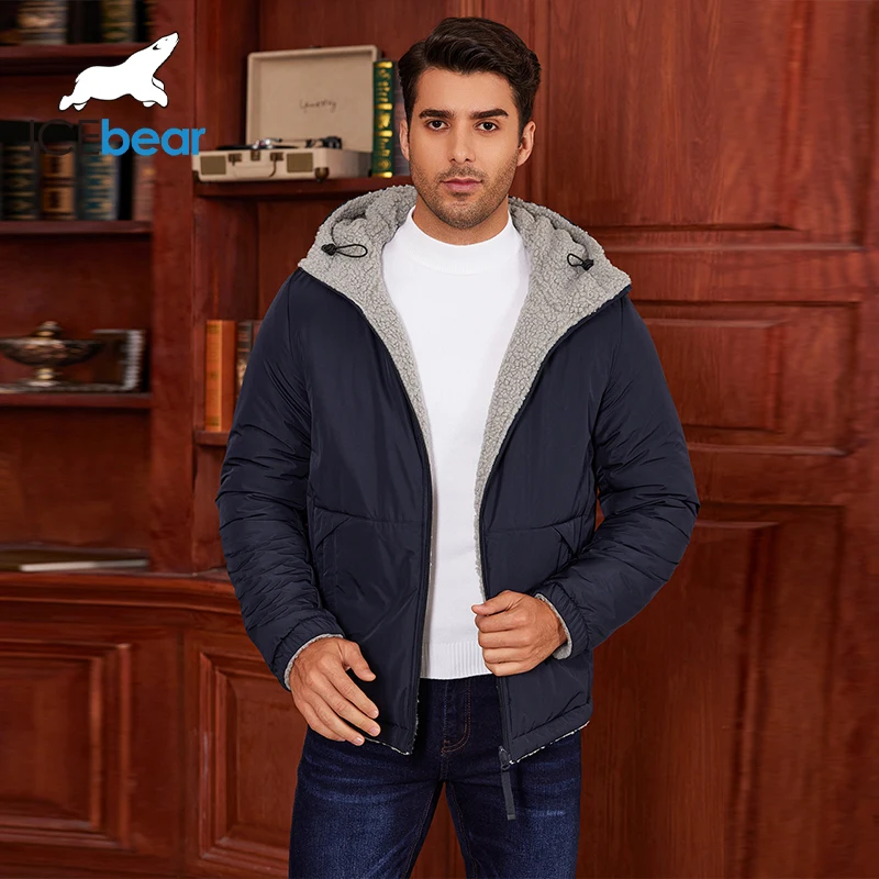 Icebear 2024 neue Winter Herren jacke warmes Fleece reversibler Herren mantel mwd4966i