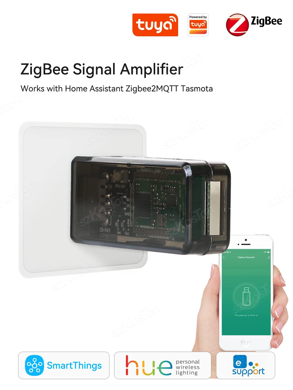 Repetidor de señal ZigBee 3,0, extensor de amplificador de señal USB, funciona con el asistente doméstico eWeLink ZigBee2MQTT Tasmota Tuya SmartThings