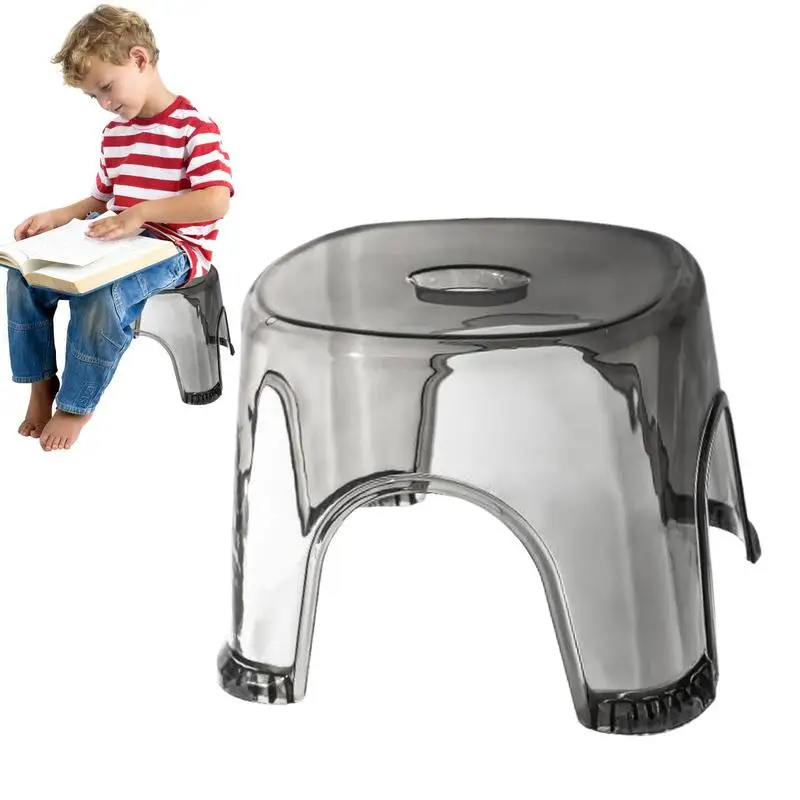 Sgabello per doccia trasparente Sgabello trasparente impermeabile antiscivolo Sgabello trasparente per comodino bagno Piccoli spazi doccia Panca angolare