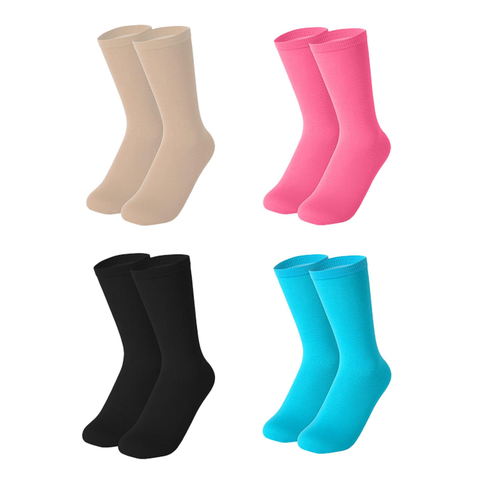Chaussettes de patinage sur glace, couleur unie, collants hauts aux genoux pour les travailleurs
