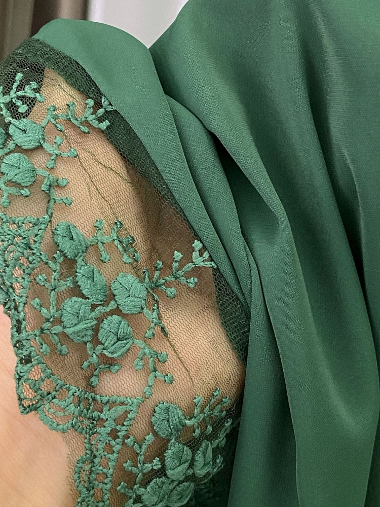 Ramadán encaje largo Khimar Hijab Eid musulmán Headcarf mujeres Jilbab una pieza Khimars Jubha islámico Hijabs Musulman prenda