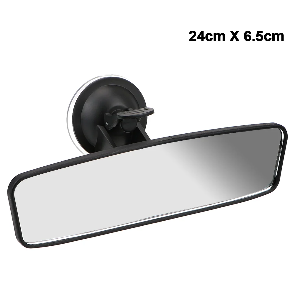 Espejo retrovisor gran angular espejo retrovisor Interior Universal estilo de coche espejo trasero de coche ventosa ajustable 360 °   Gira