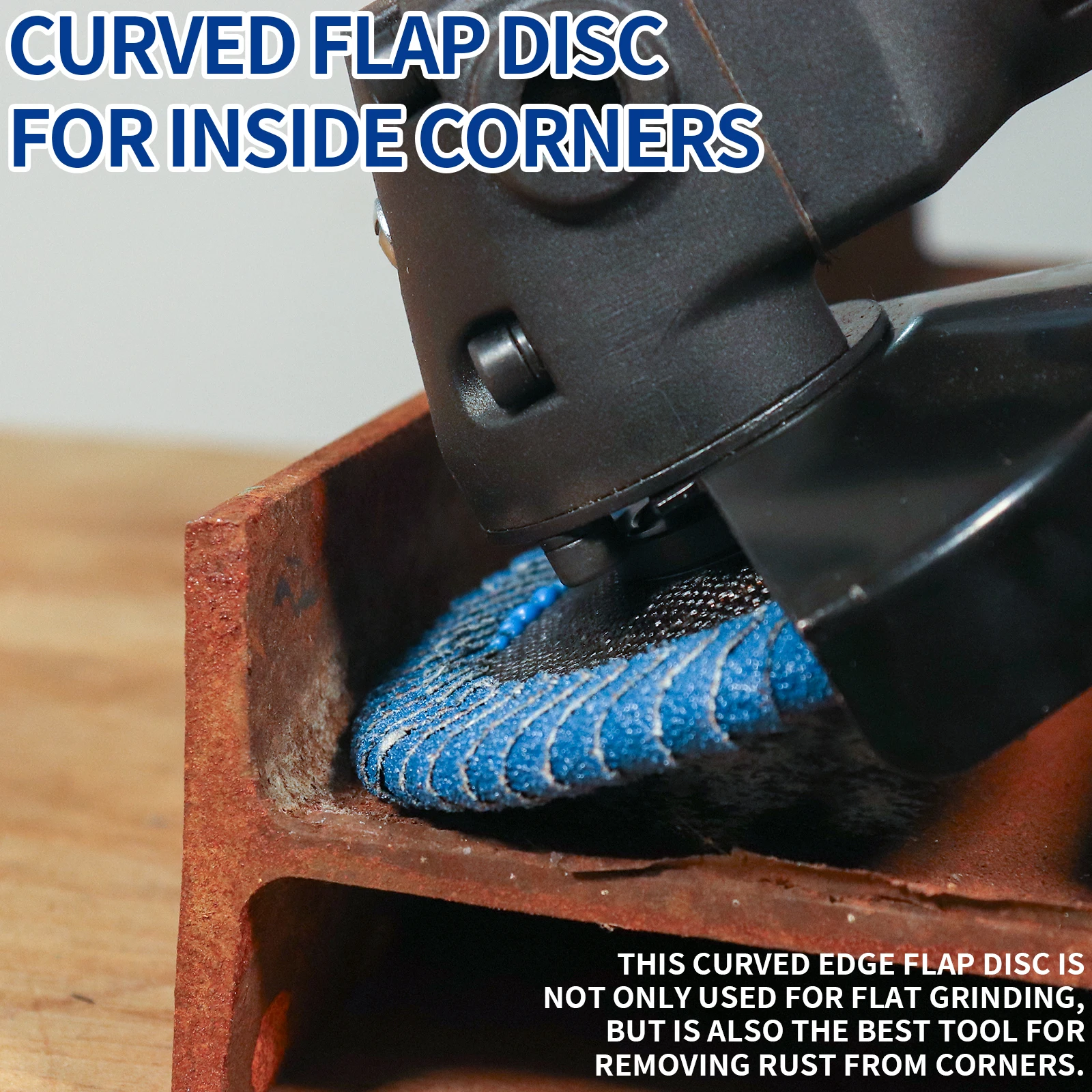 100/115/125 มม.ขัด FLAP Disc เครื่องบดมุมล้อขัดสําหรับงานไม้ Sharpening โลหะขัดสนิม 1-2 PCS