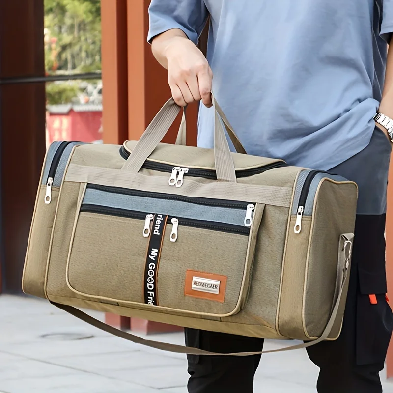 Multifunktionale Nylon-Gepäcktasche mit großer Kapazität, faltbar, tragbar, Reisetasche für Herren, Geschäftsreise, Kleidungsaufbewahrung