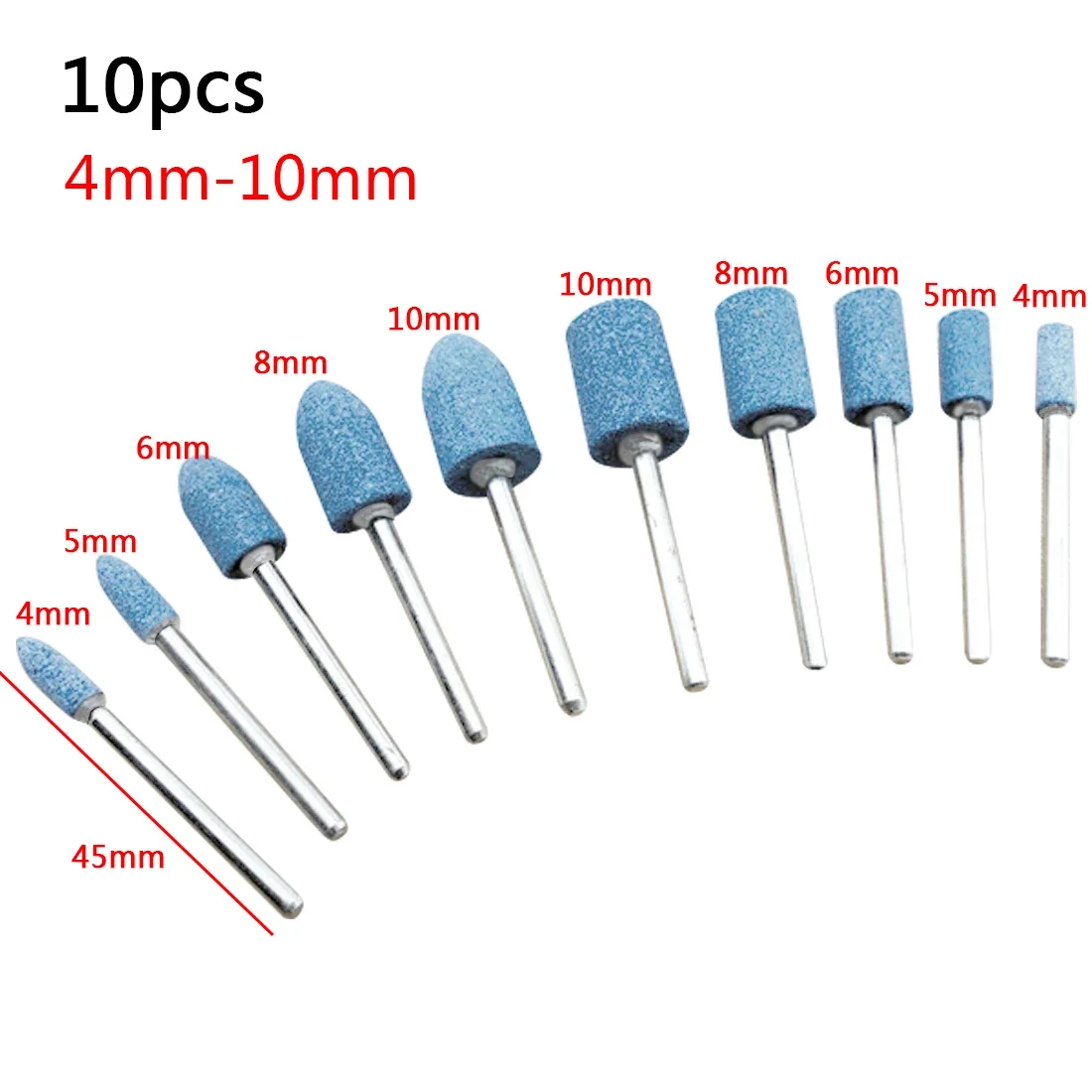 10pcs หัวขัดล้อหัวขัดติดตั้งสําหรับ Dremel ROTARY Power เครื่องมือไฟฟ้าบดหินล้อ Dremel อุปกรณ์เสริม