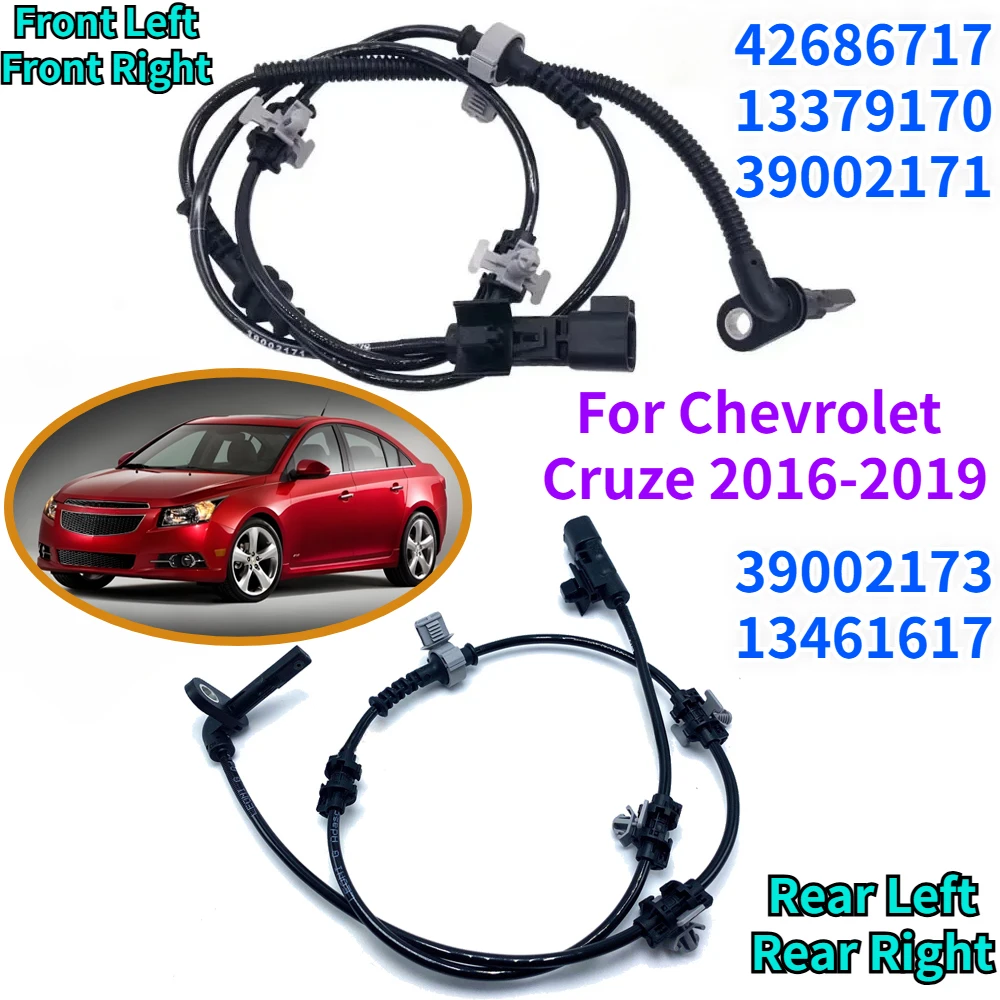 Sensor de velocidad de rueda ABS de coche para Chevrolet Cruze 2016 2017 2018 2019 39002171 42686717 13379170 39002173 13461617   Delantero Trasero