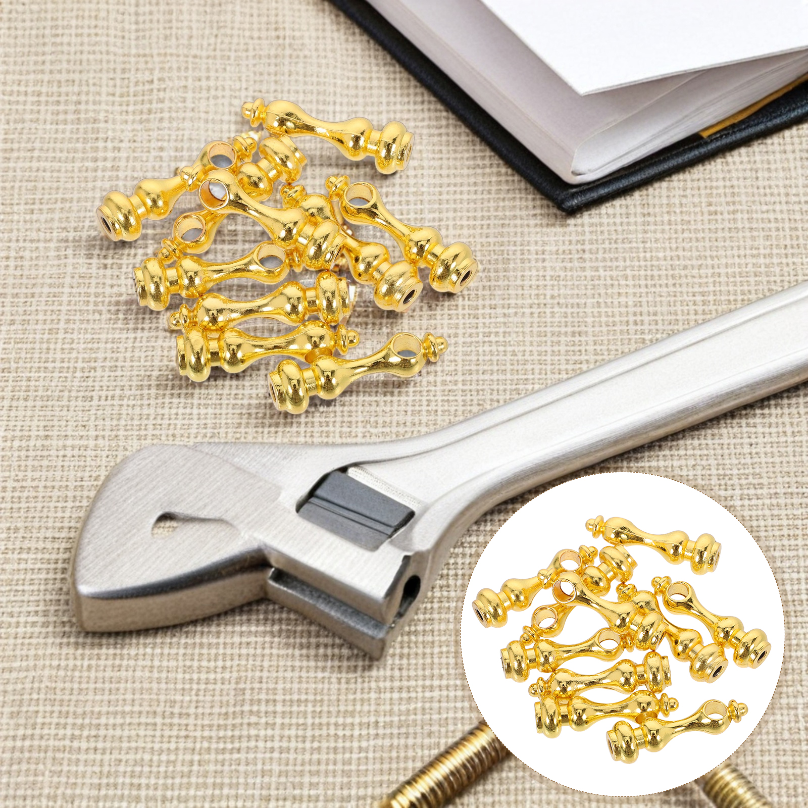 10 Stück Metall Galerie Spindeln Glas Geländer Pfostenkappe Möbel Hardware Zubehör für Weinschränke Servierwagen