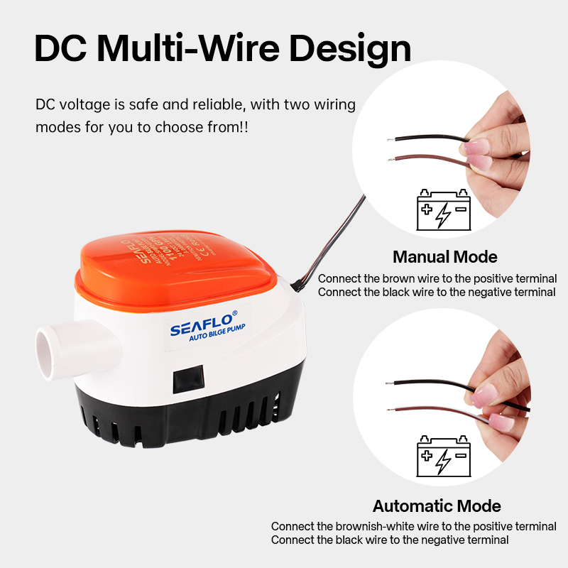 国内flo-水中排水ポンプ,水中DC小型ポンプ,24v,12v