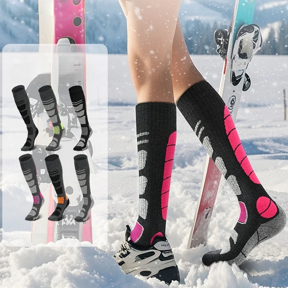 GTUBIKE Winter verdicken thermische warme Wandern Skisocken Merinowolle Kompressionssocken Wandern Outdoor Sportsocken für Männer Frauen