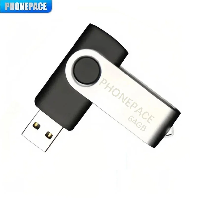 PHONEPACE Rotatable USB Flash Drive High-Speed USB 2.0 Interface Aluminum Alloy Material Durable Long-lasting Wide Compatibility