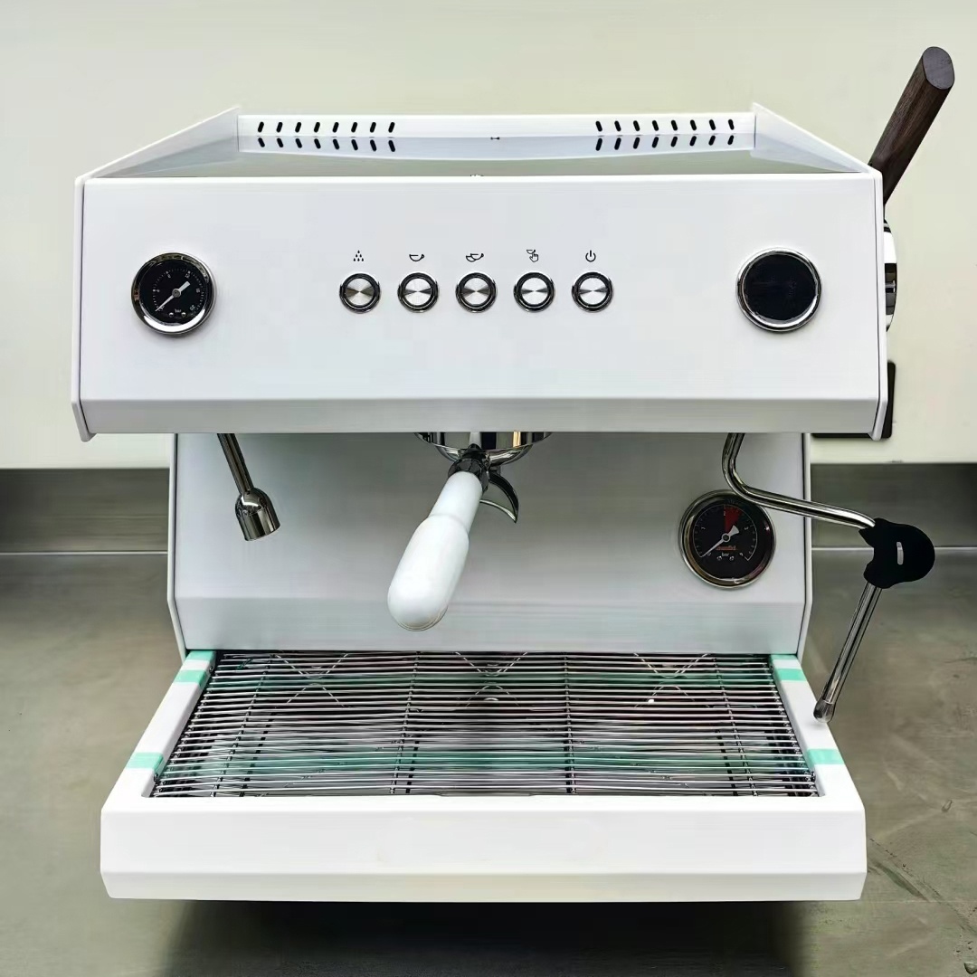 St 2024 nova venda quente profissional cor branca automática comercial máquina de café expresso com alavanca vapor