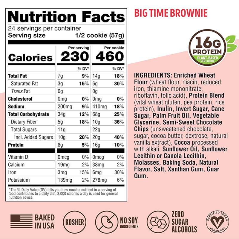 Lenny & Larry's Complete Cookie Chocolate Chip Plant Protein Vegan/Double Chocolate Complete Cookie Box 4oz(113g)*3 packs