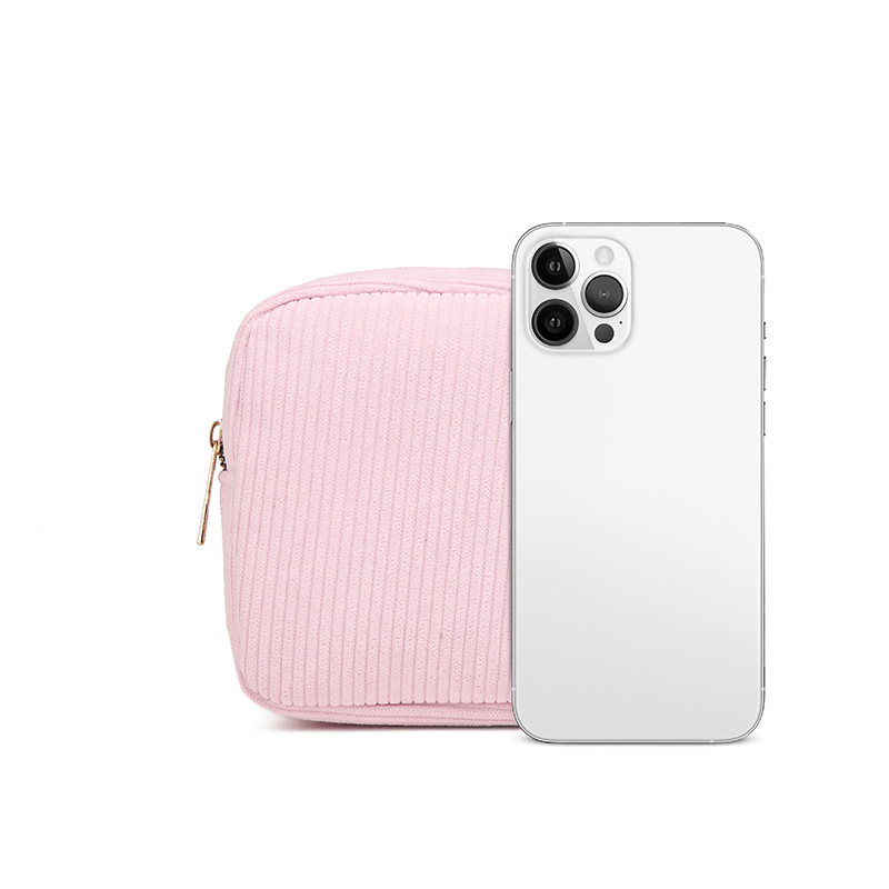 Mini bolsa de almacenamiento de cosméticos de felpa para mujer, maquillaje portátil, lápiz labial, servilletas sanitarias, bolsas organizadoras de viaje, bolsa pequeña