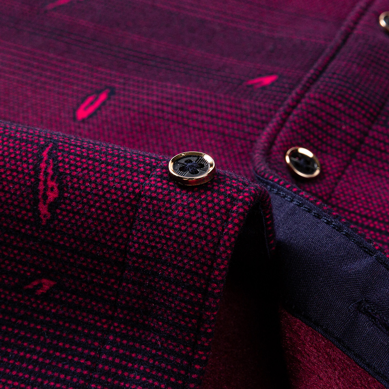 Men's long-sleeved shirt thickened warm 7XL8XL plus size Autumn/Winter casual no-ironing comfortable double-sided fleece top