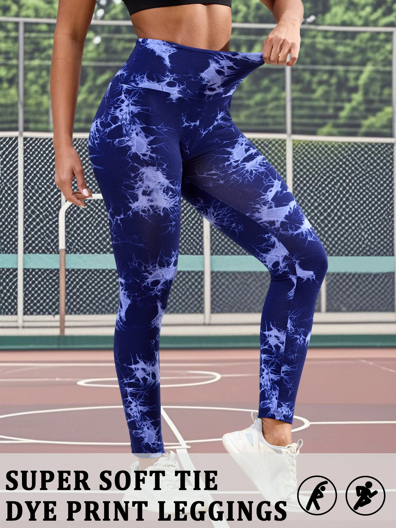 Super Soft High Waisted Tie Dye Leggings for Women Yoga Running Gym No See Through Workout Athletic Tights Push Up Gym Fitness