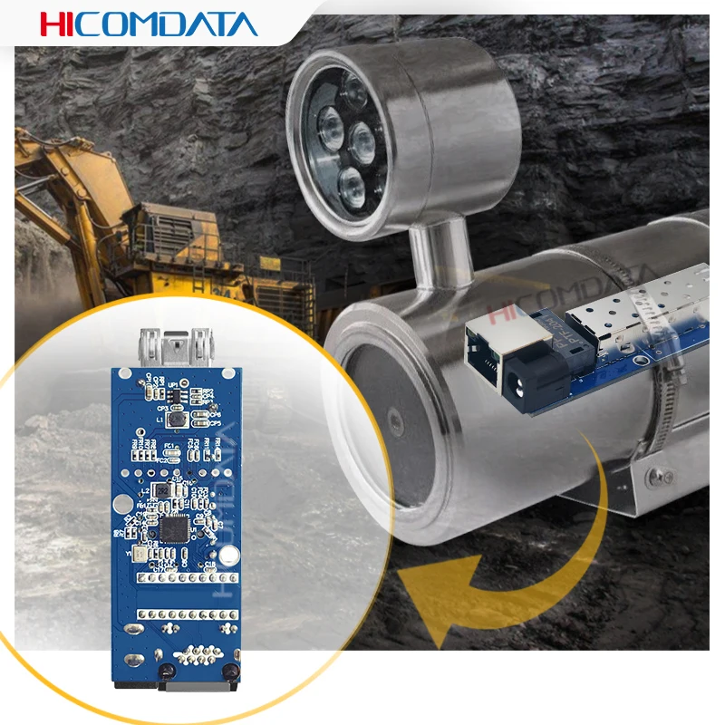 Mini convertidor de medios ópticos Gigabit, interruptor Ethernet SFP, 1 fibra, 1 Rj45, 100/1000Mbp, SC A/B, CC de 12V, transceptor óptico, interruptor de fibra