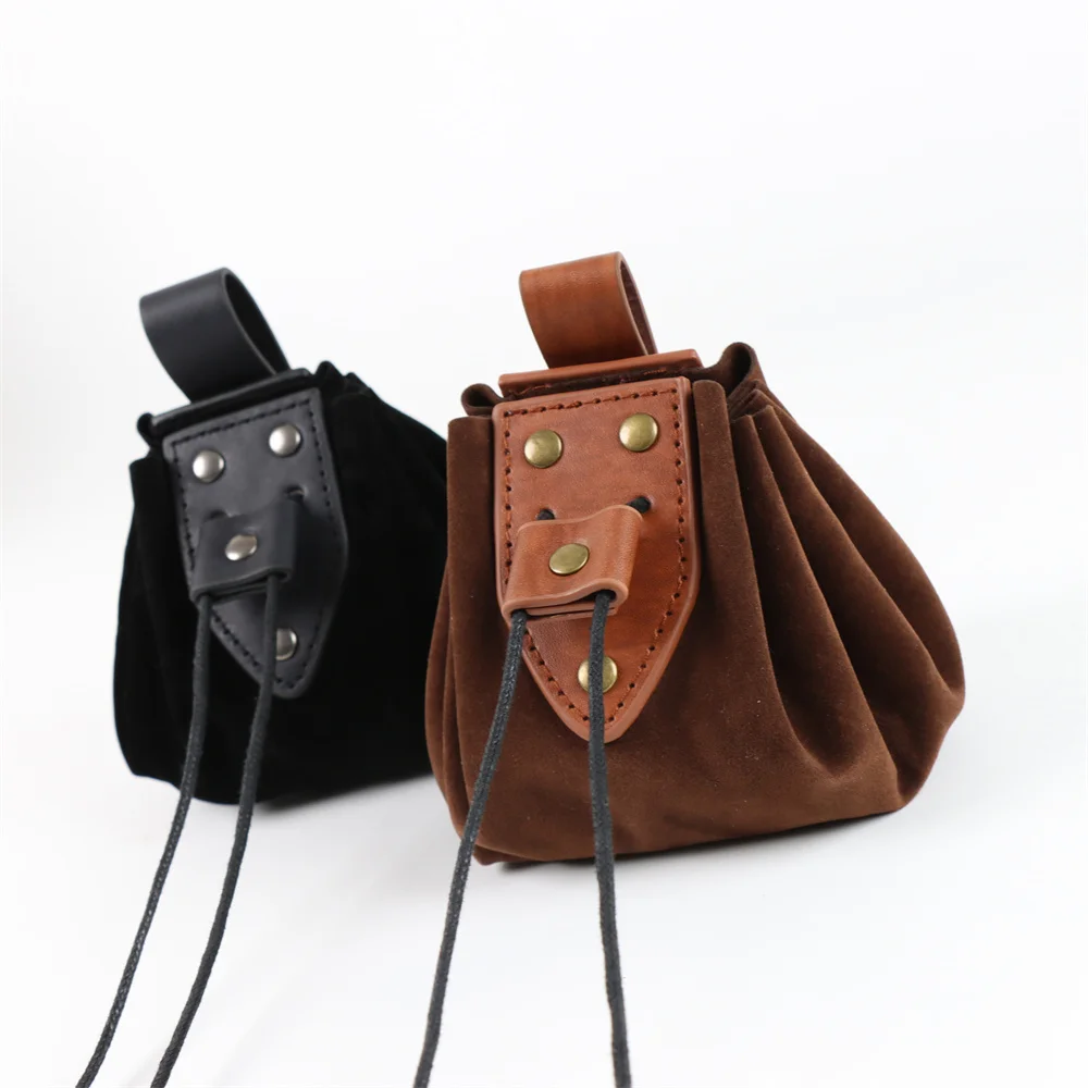 UYEE 중세 르네상스 벨트 가방 셀틱 바이킹 동전 주머니 Steampunk Drawstring 지갑 남성 여성 Larp Cosplay