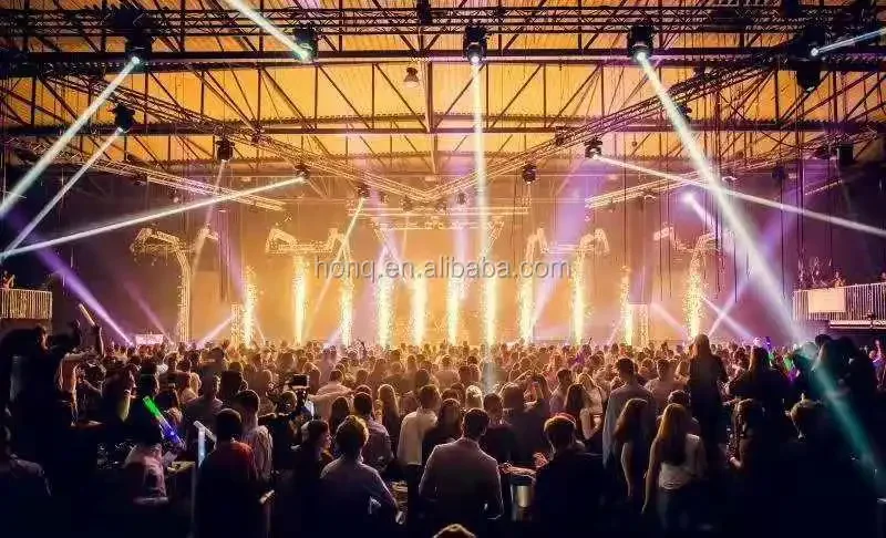 Máquina de fonte de faísca fria com efeito de palco com controle remoto DMX512 para festa de casamento, fogos de artifício pyro frios
