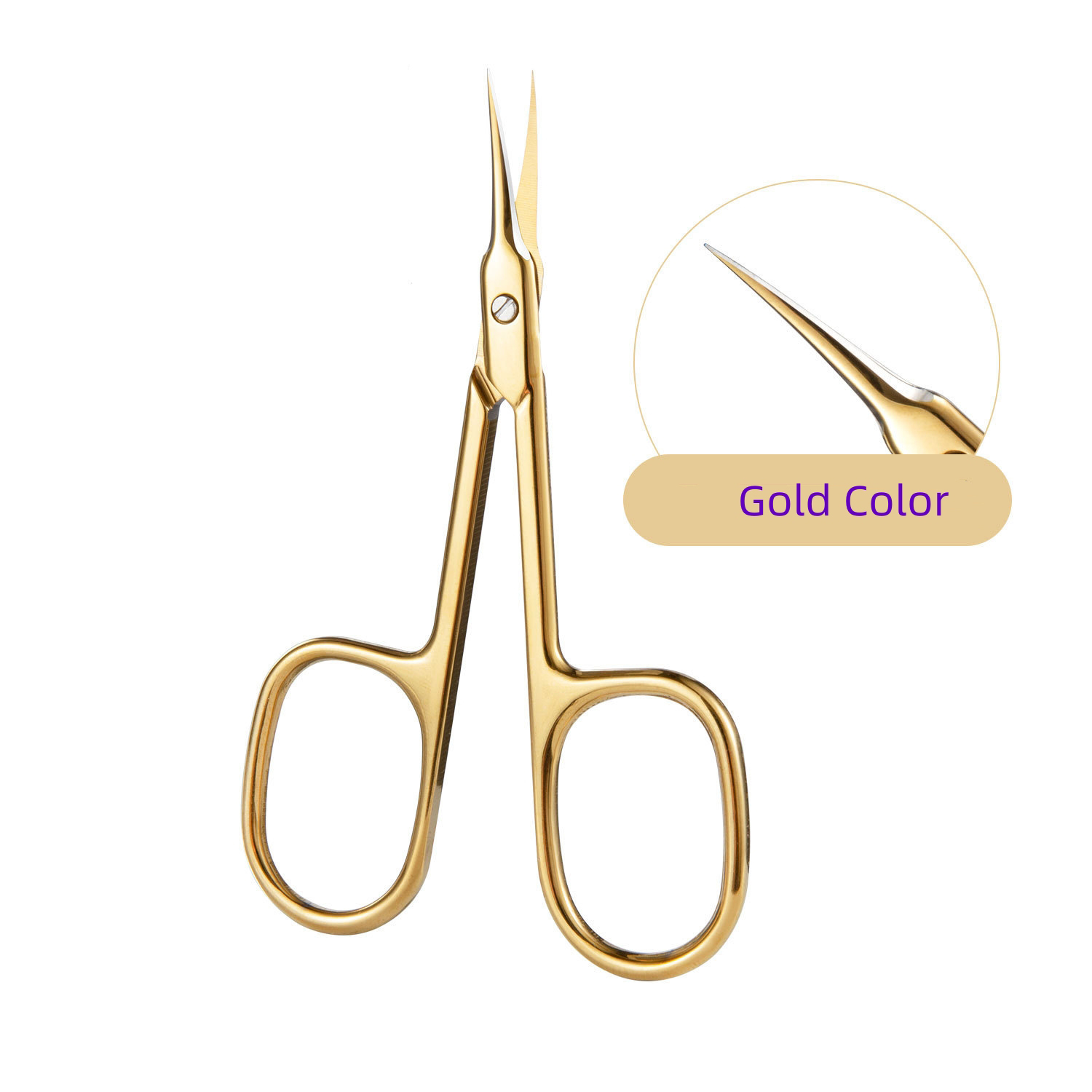 Tesoura de cutícula de aço inoxidável para arte em unhas, estilo russo, tesoura de pele morta para tratamento sofisticado e preciso