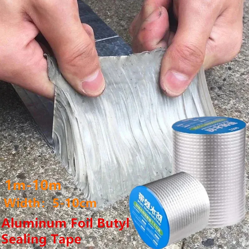 Cinta súper impermeable, cinta autoadhesiva de sellado de butilo, reparación de techos, sellador adhesivo sellado, cinta de fijación de conductos, manguera de jardín, detener fugas